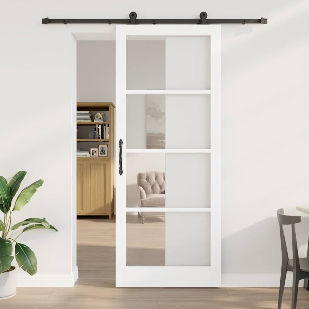 Schiebetür ORKDAL Weiß und Schwarz 93 x 232 cm