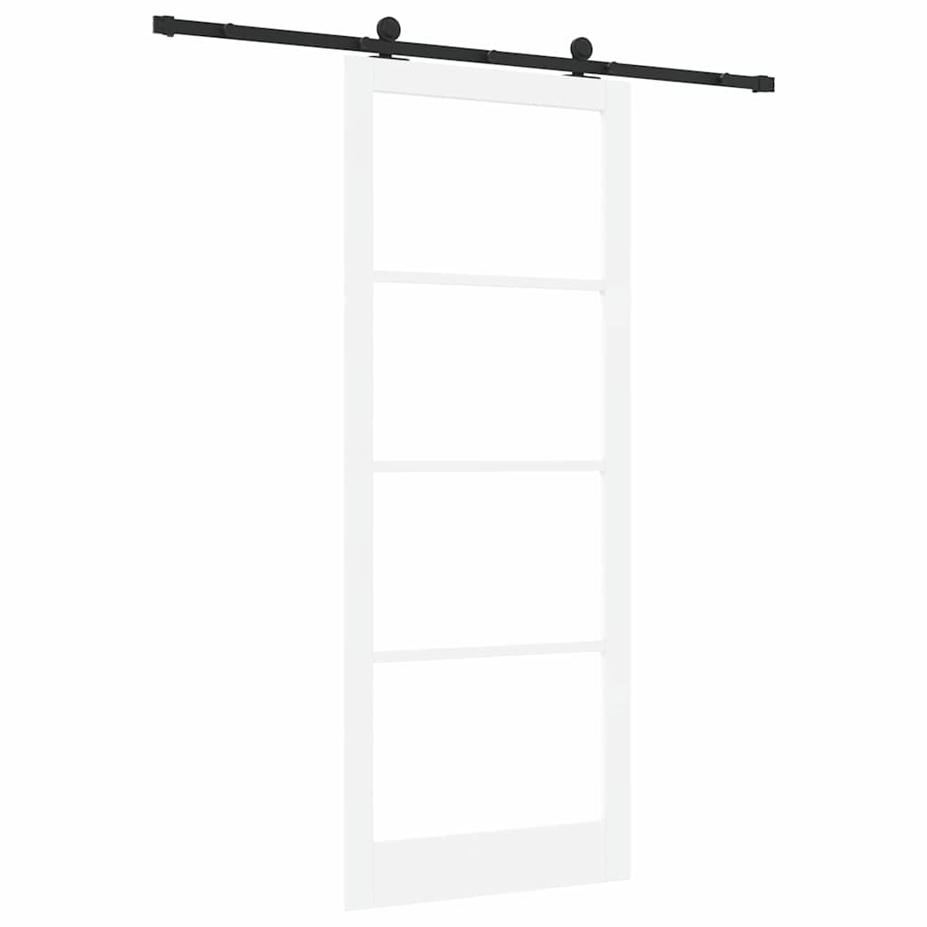 Schiebetür ORKDAL Weiß und Schwarz 93 x 232 cm