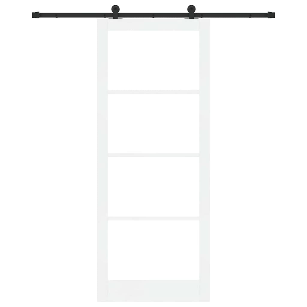 Schiebetür ORKDAL Weiß und Schwarz 93 x 232 cm