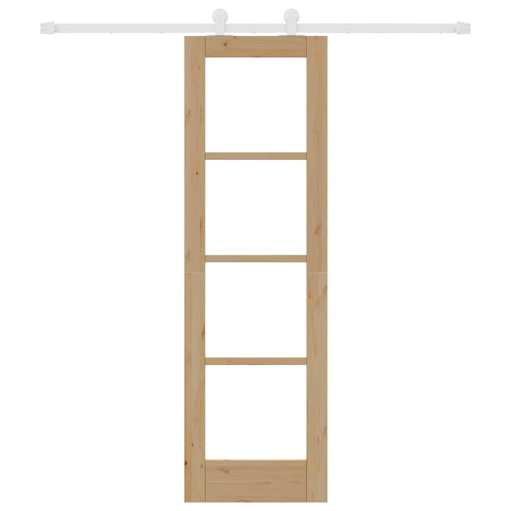 Schiebetür ORKDAL Natur 61 x 198,5 cm Solid Pine Wood and Glass