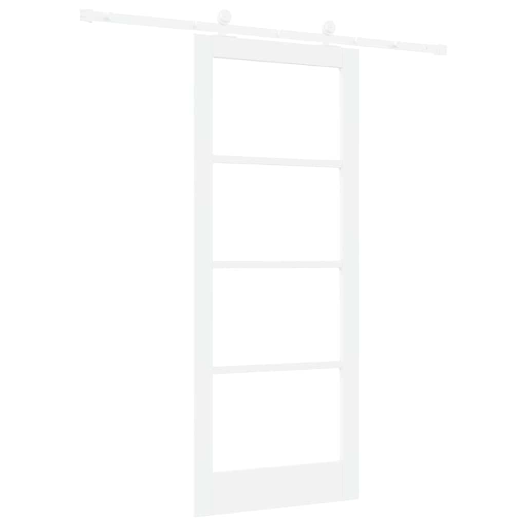 Schiebetür ORKDAL Weiß 83 x 202 cm Solid Pine Wood and Glass