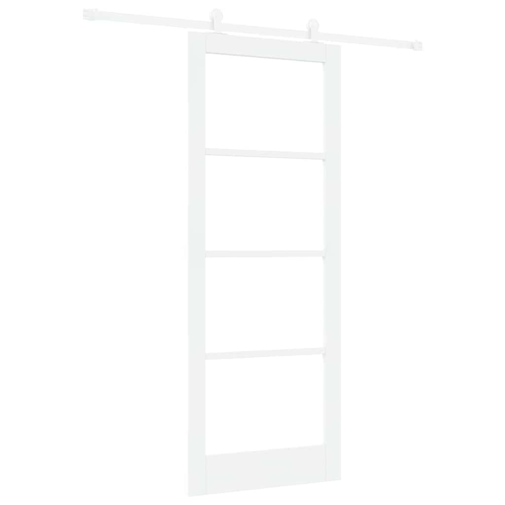 Schiebetür ORKDAL Weiß 83 x 211 cm Solid Pine Wood and Glass