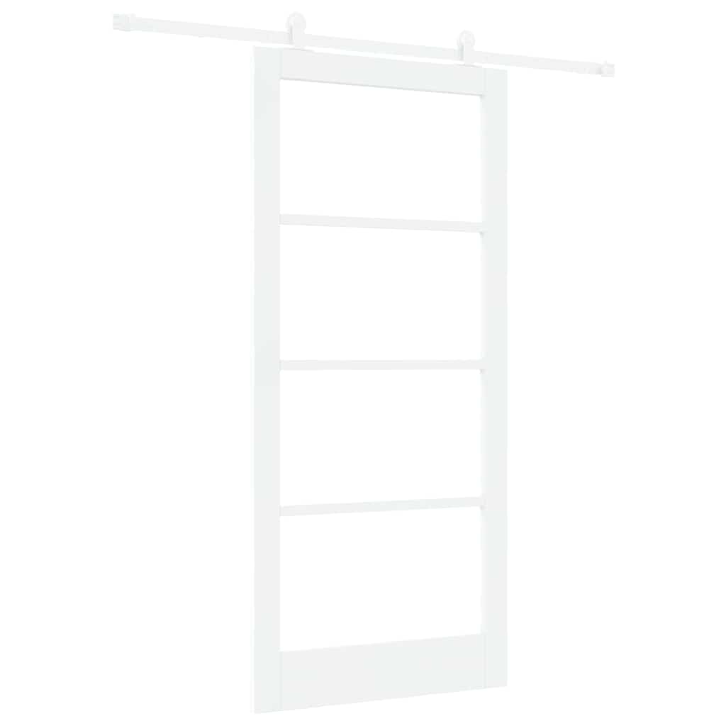 Schiebetür ORKDAL Weiß 93 x 202 cm Solid Pine Wood and Glass