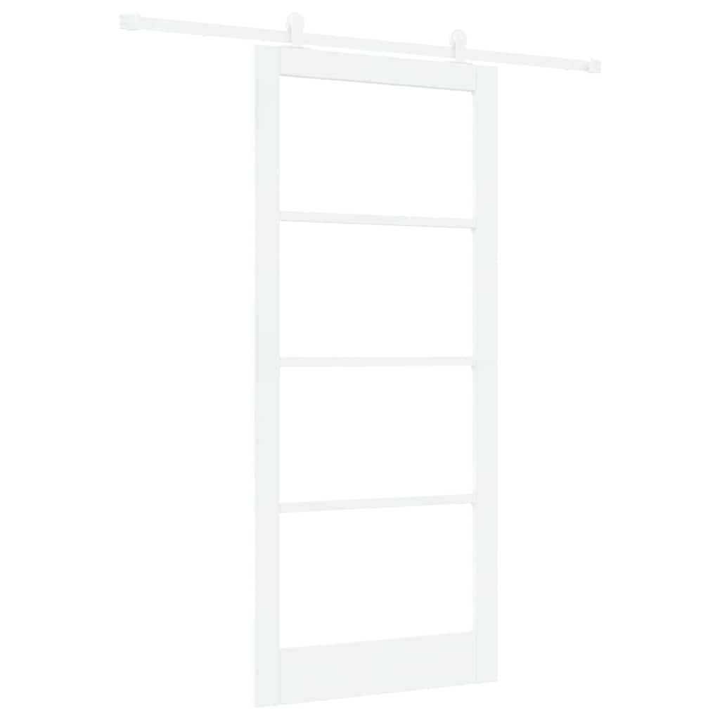Schiebetür ORKDAL Weiß 93 x 211 cm Solid Pine Wood and Glass