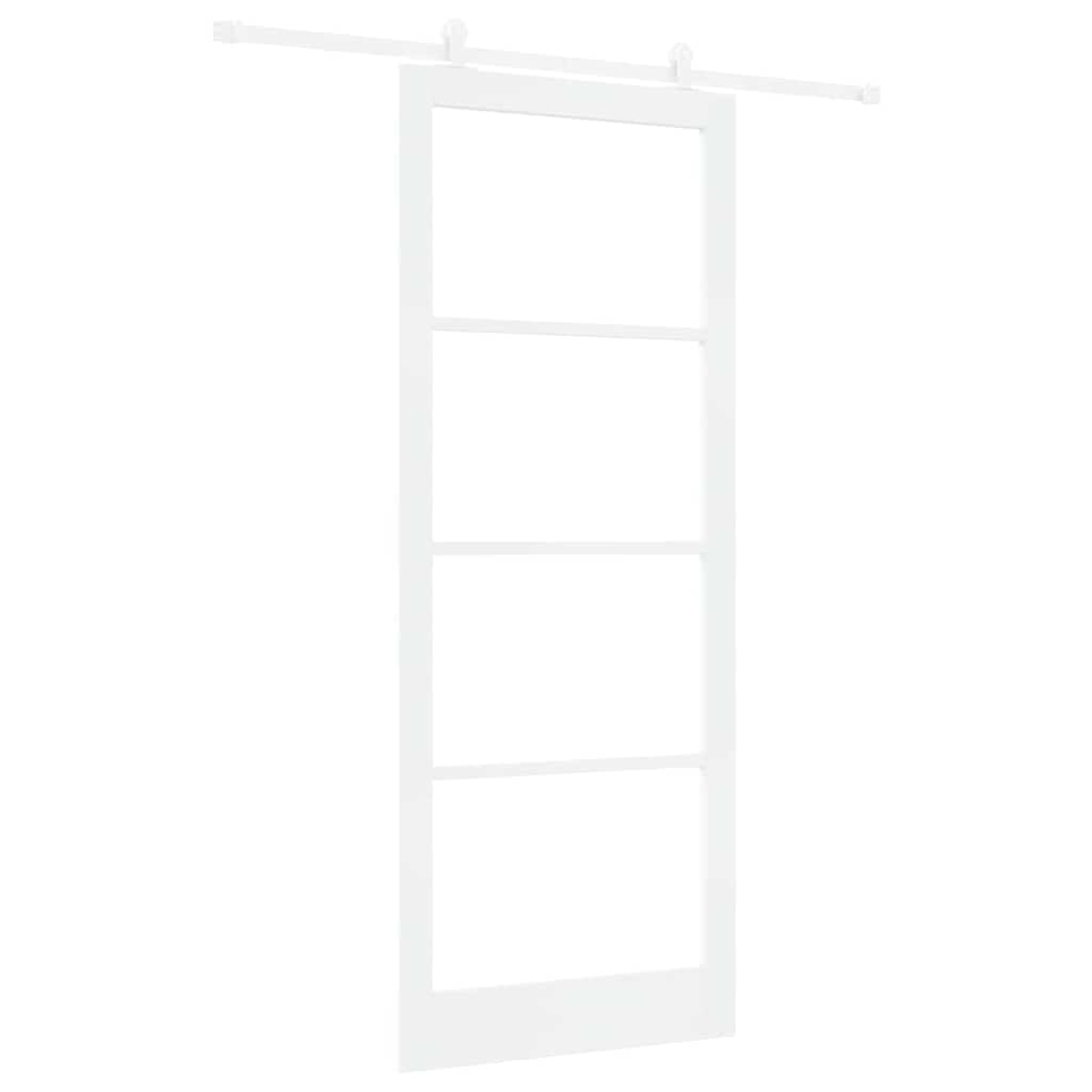 Schiebetür ORKDAL Weiß 93 x 232 cm Solid Pine Wood and Glass