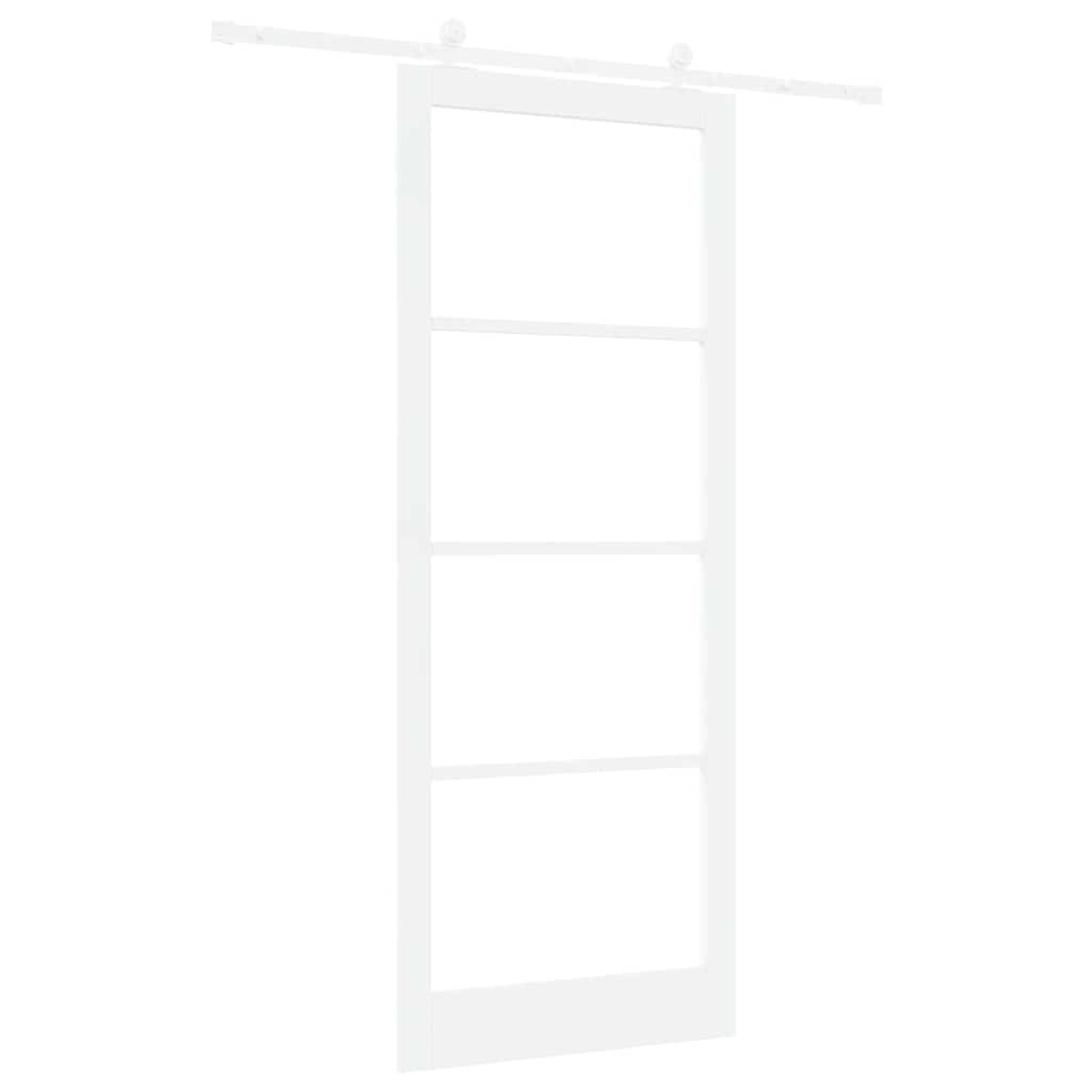 Schiebetür ORKDAL Weiß 93 x 232 cm Solid Pine Wood and Glass