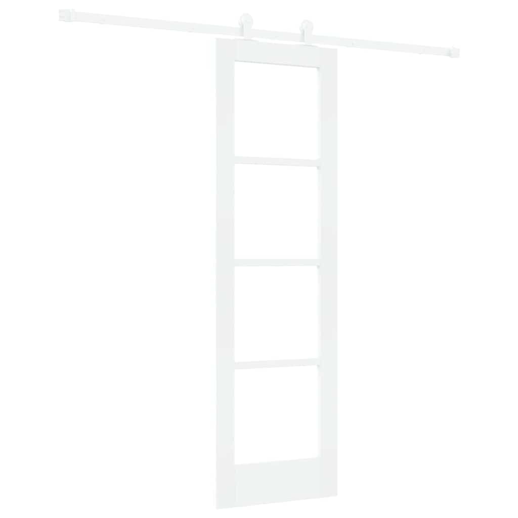 Schiebetür ORKDAL Weiß 61 x 198,5 cm Solid Pine Wood and Glass