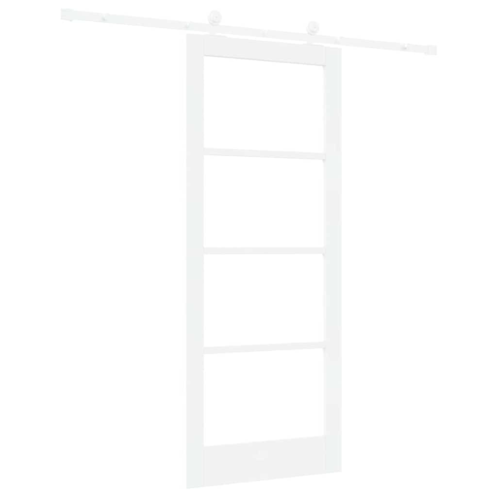 Schiebetür ORKDAL Weiß 83 x 202 cm Solid Pine Wood and Glass