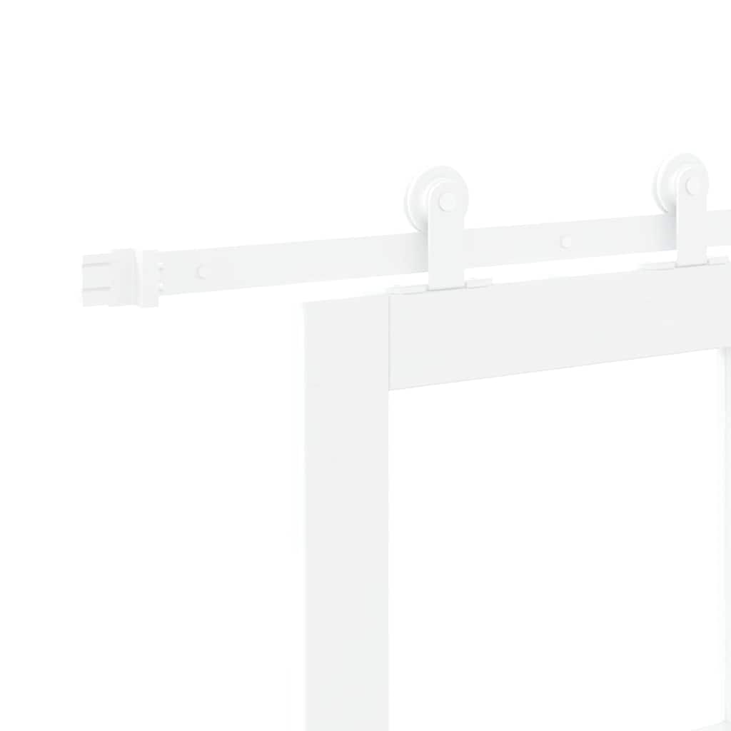 Schiebetür ORKDAL Weiß 93 x 211 cm Solid Pine Wood and Glass