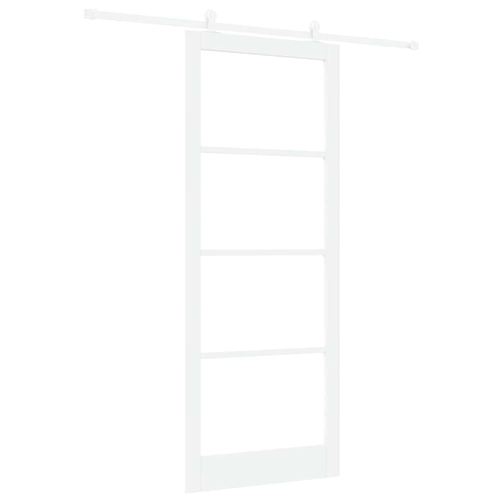 Schiebetür ORKDAL Weiß 93 x 232 cm Solid Pine Wood and Glass