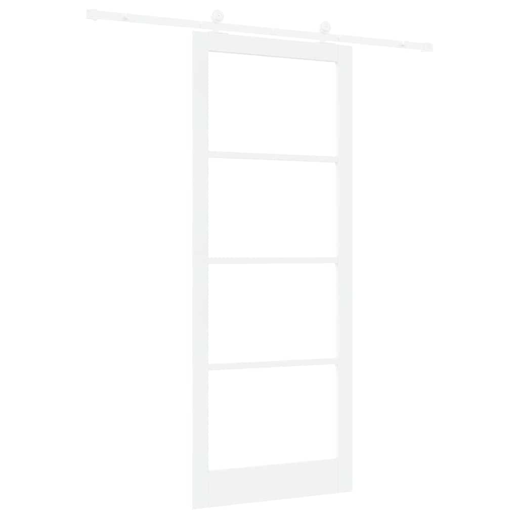 Schiebetür ORKDAL Weiß 93 x 232 cm Solid Pine Wood and Glass
