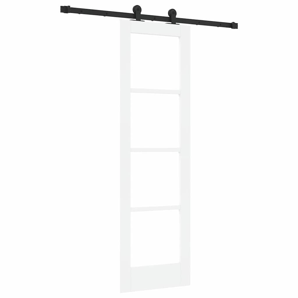 Schiebetür ORKDAL Weiß 61 x 198,5 cm Solid Pine Wood and Glass