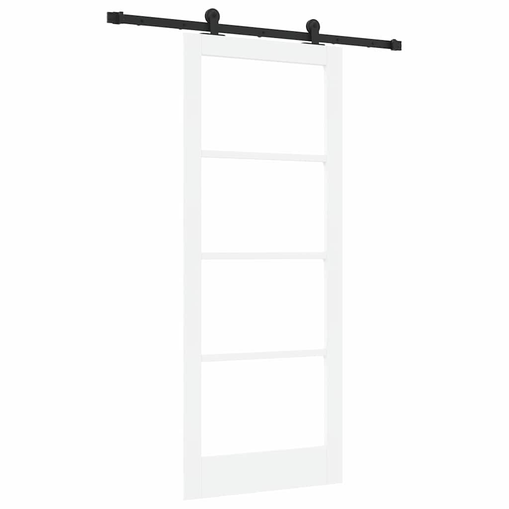 Schiebetür ORKDAL Weiß 83 x 202 cm Solid Pine Wood and Glass