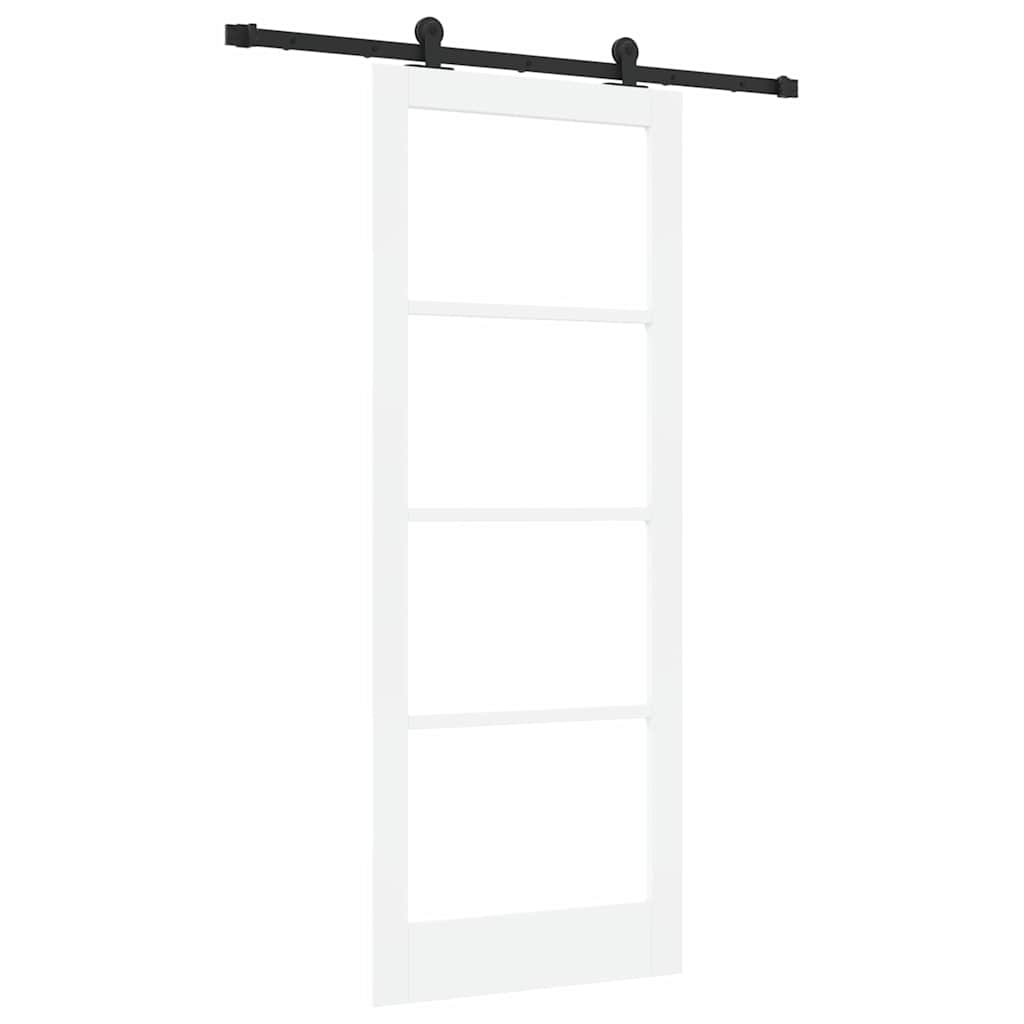 Schiebetür ORKDAL Weiß 83 x 211 cm Solid Pine Wood and Glass