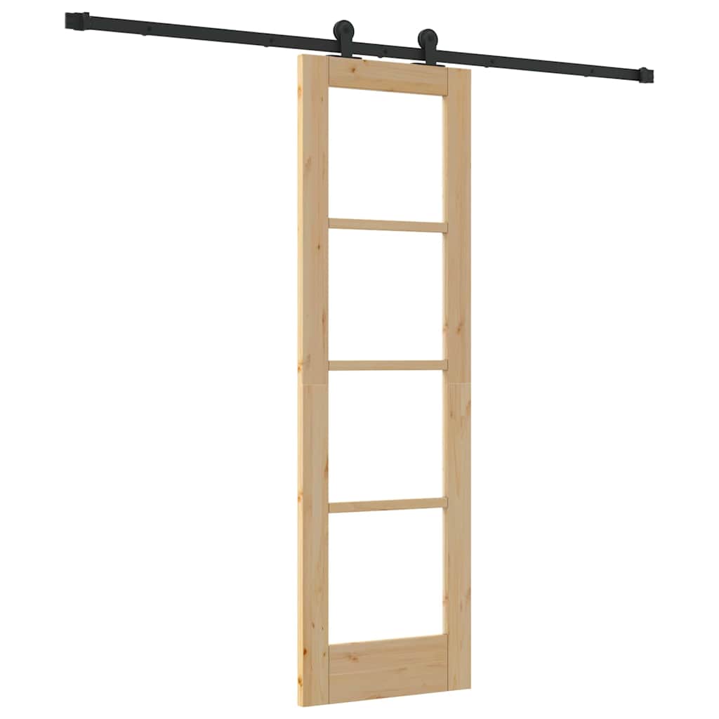 Schiebetür ORKDAL Natur 61 x 198,5 cm Solid Pine Wood and Glass
