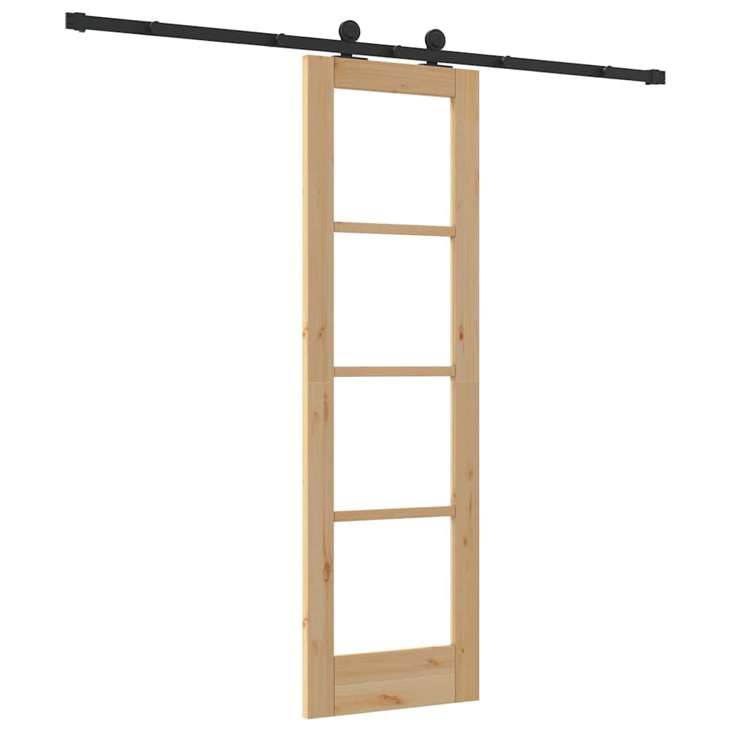 Schiebetür ORKDAL Natur 61 x 198,5 cm Solid Pine Wood and Glass