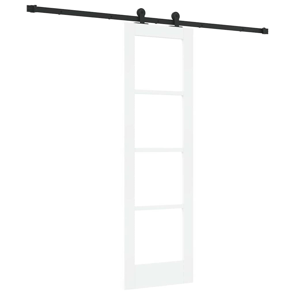 Schiebetür ORKDAL Weiß 61 x 198,5 cm Solid Pine Wood and Glass