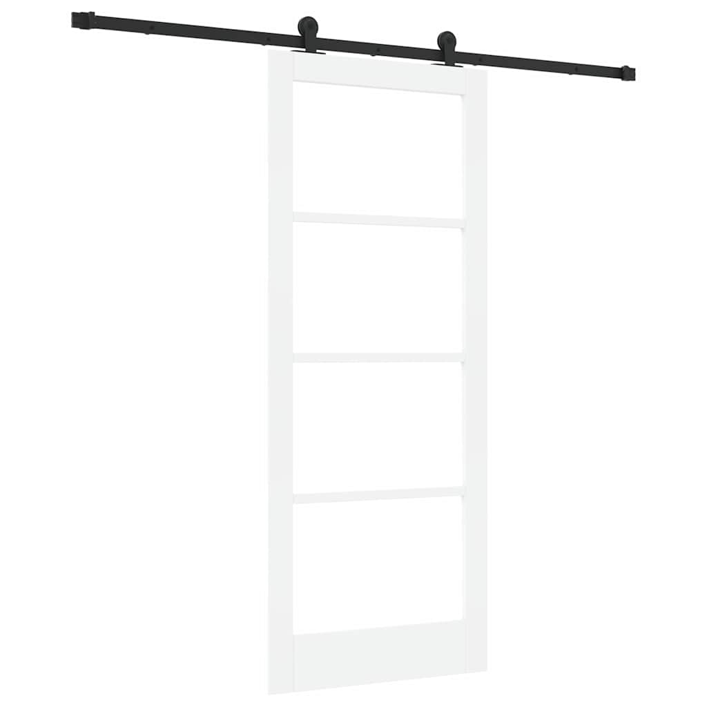 Schiebetür ORKDAL Weiß 83 x 202 cm Solid Pine Wood and Glass
