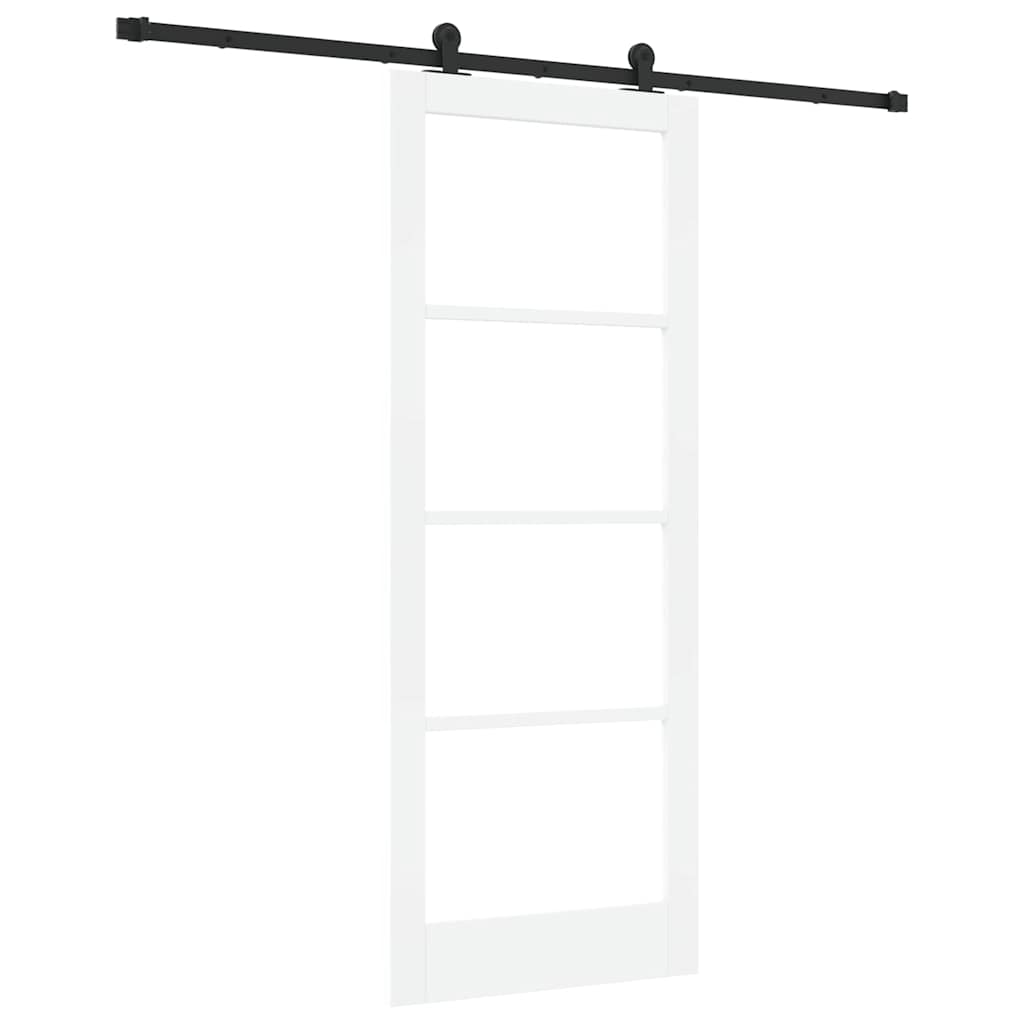 Schiebetür ORKDAL Weiß 83 x 211 cm Solid Pine Wood and Glass