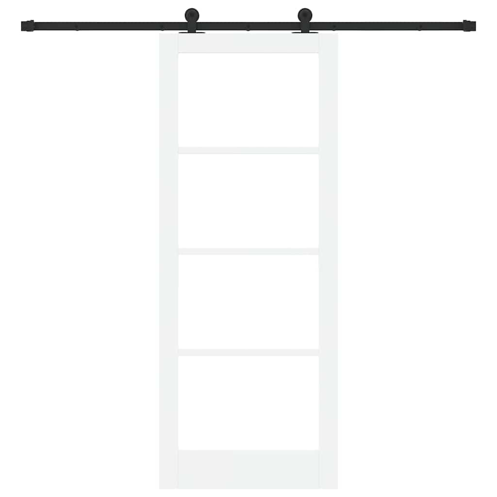 Schiebetür ORKDAL Weiß 83 x 211 cm Solid Pine Wood and Glass