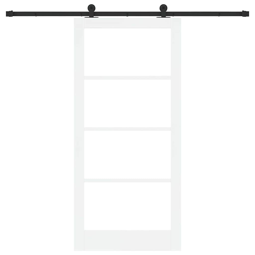Schiebetür ORKDAL Weiß 93 x 202 cm Solid Pine Wood and Glass