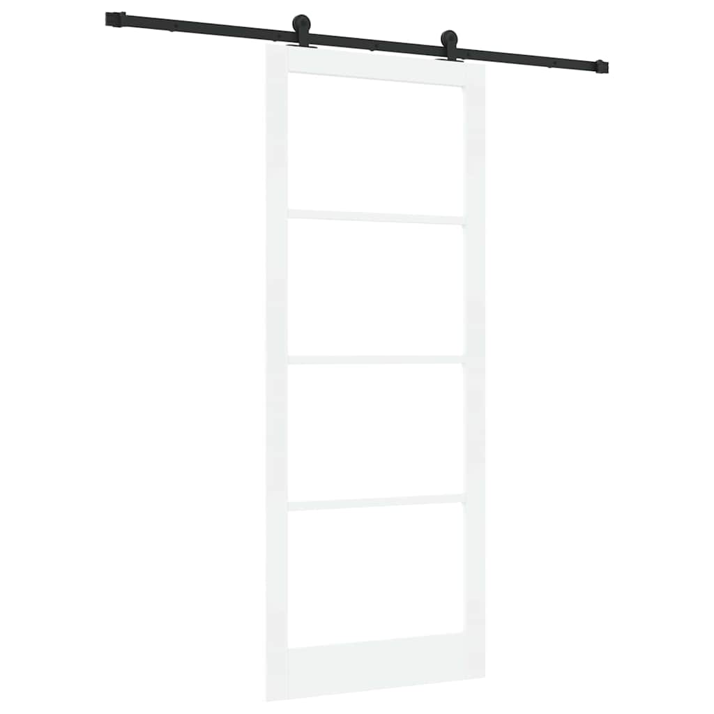 Schiebetür ORKDAL Weiß 93 x 232 cm Solid Pine Wood and Glass