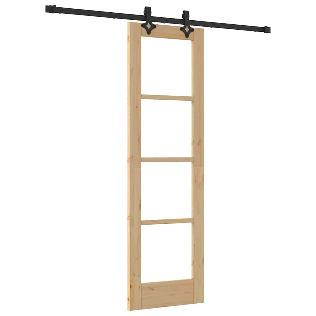 Schiebetür ORKDAL Natürlich und Schwarz 61 x 198,5 cm