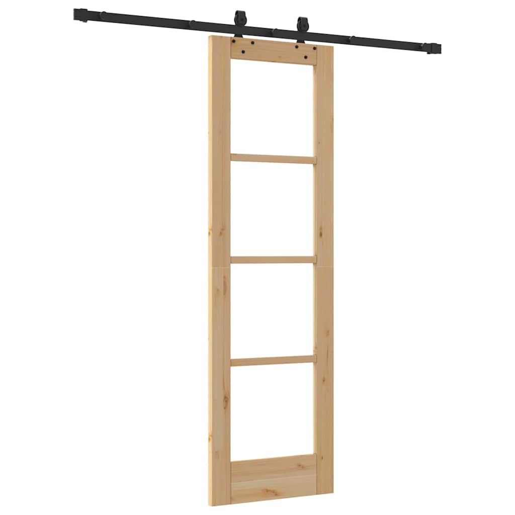 Schiebetür ORKDAL Natürlich und Schwarz 61 x 198,5 cm