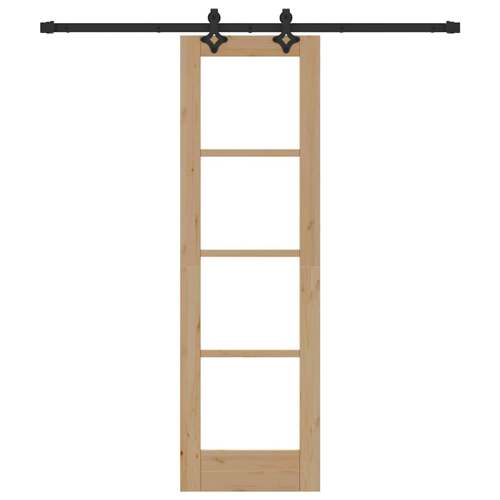 Schiebetür ORKDAL Natürlich und Schwarz 61 x 198,5 cm