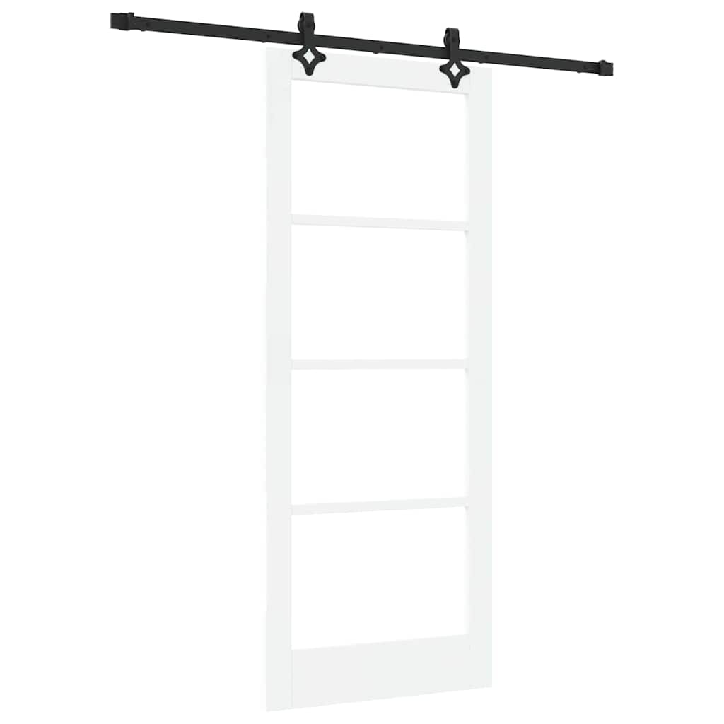 Schiebetür ORKDAL Weiß und Schwarz 83 x 202 cm