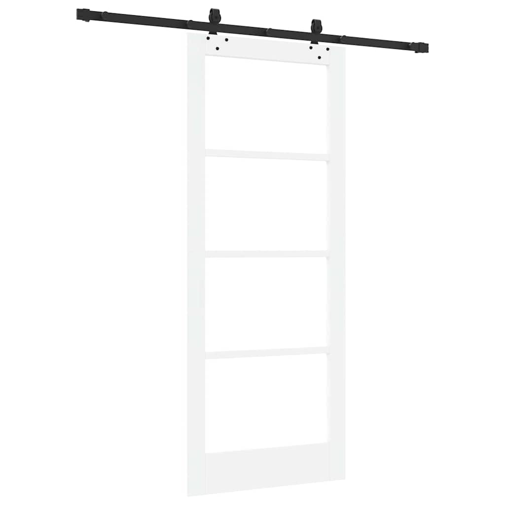 Schiebetür ORKDAL Weiß und Schwarz 83 x 202 cm