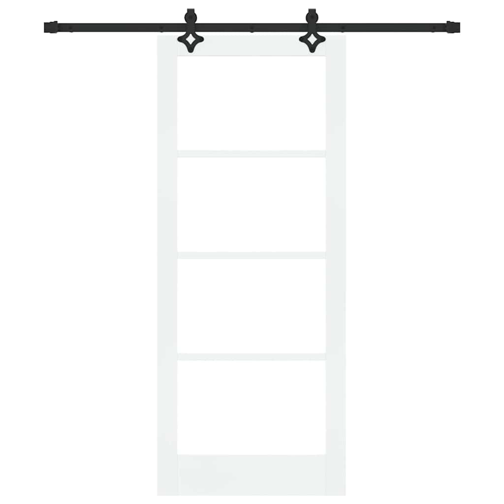 Schiebetür ORKDAL Weiß und Schwarz 83 x 202 cm