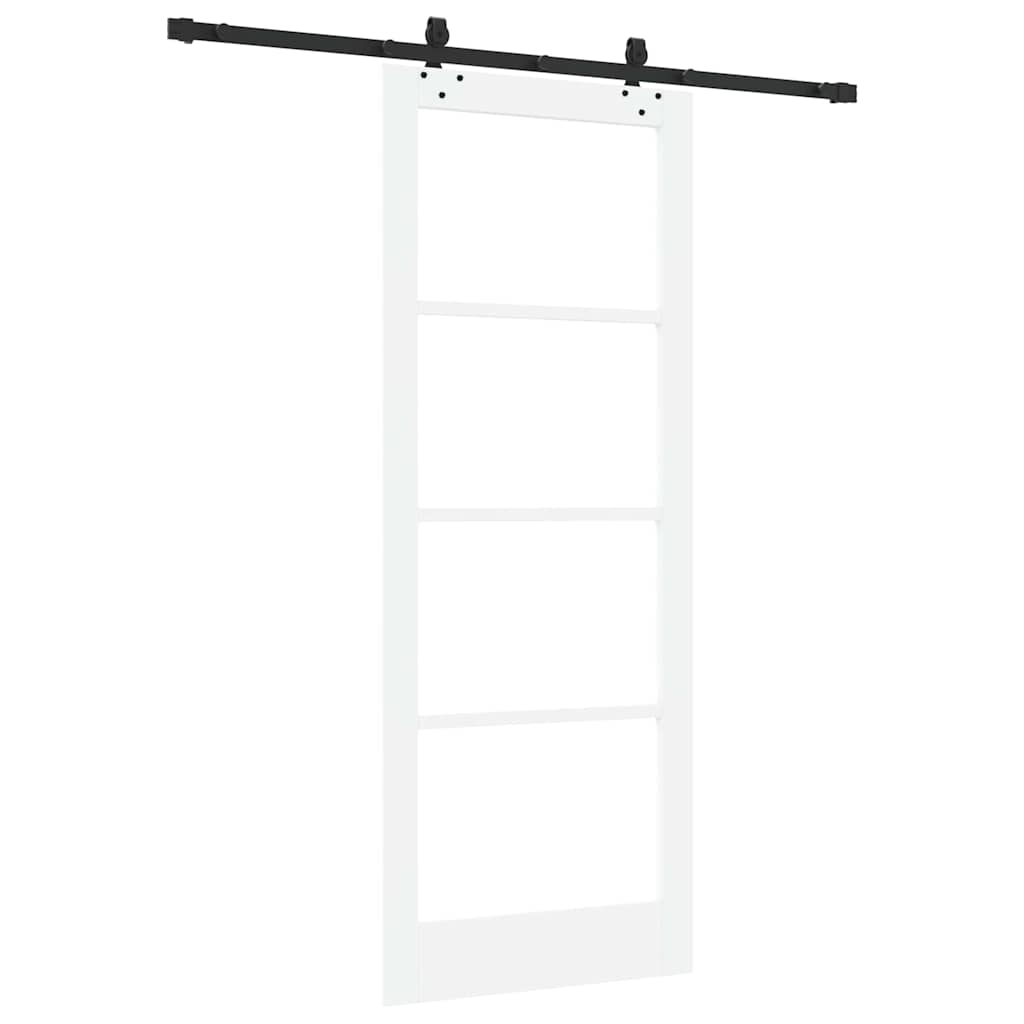 Schiebetür ORKDAL Weiß und Schwarz 83 x 211 cm