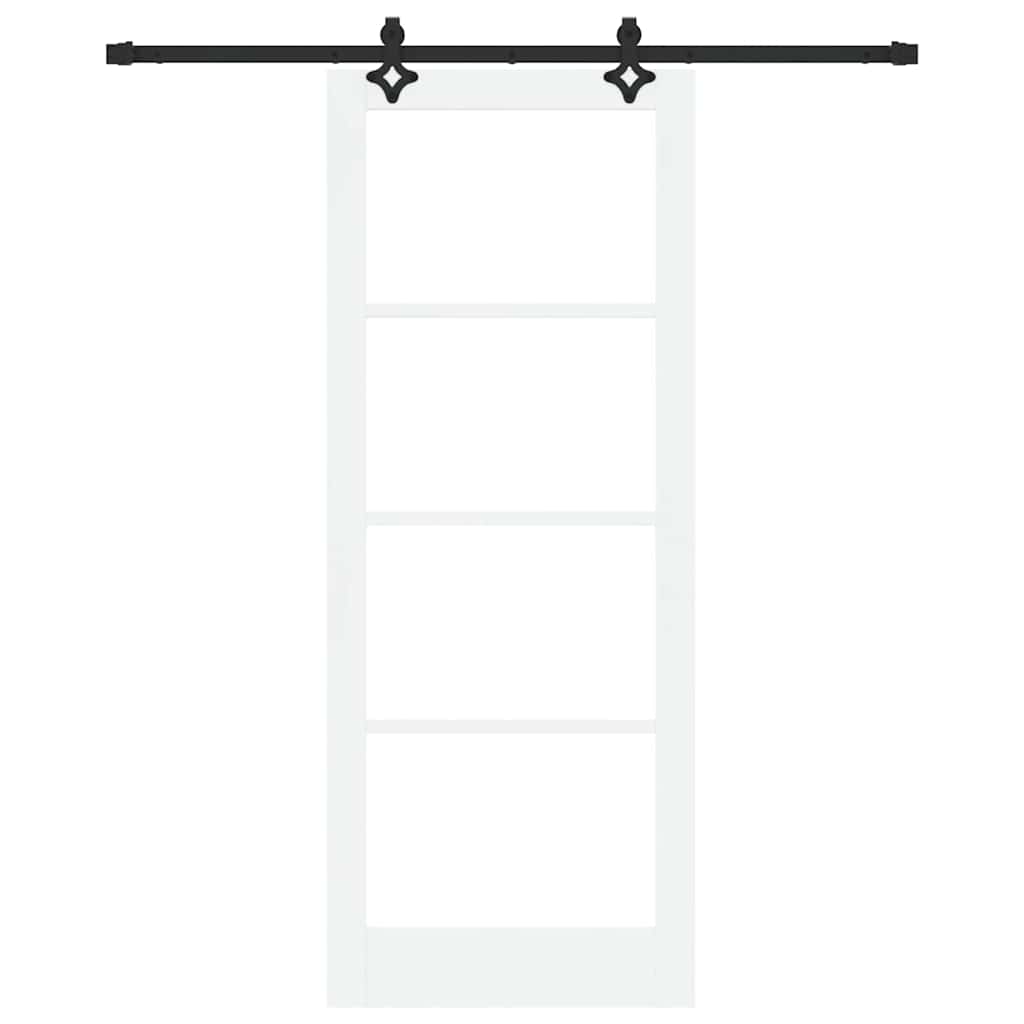 Schiebetür ORKDAL Weiß und Schwarz 83 x 211 cm