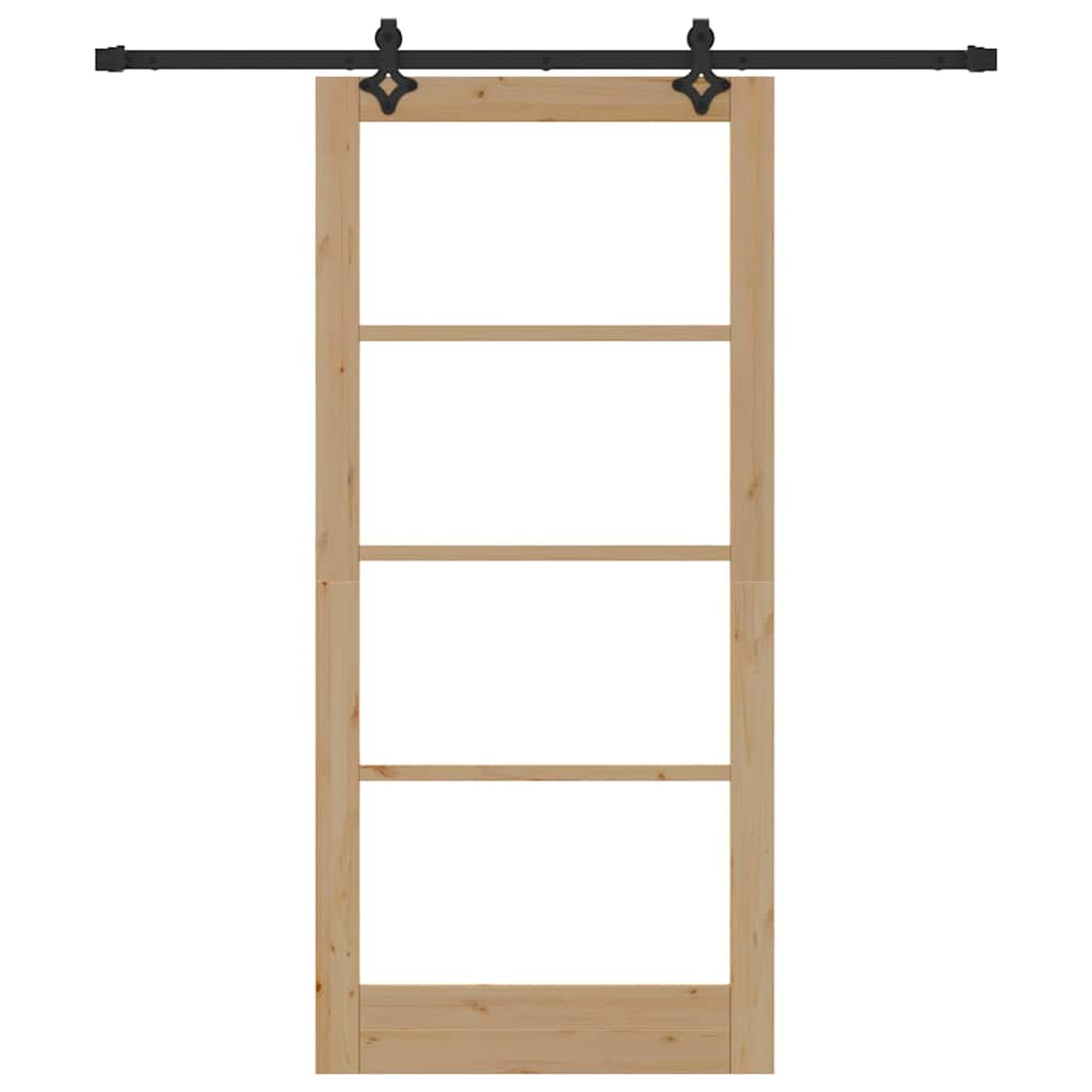 Schiebetür ORKDAL Natürlich und Schwarz 93 x 202 cm