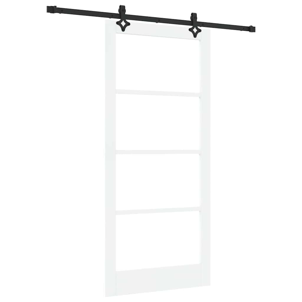 Schiebetür ORKDAL Weiß und Schwarz 93 x 202 cm