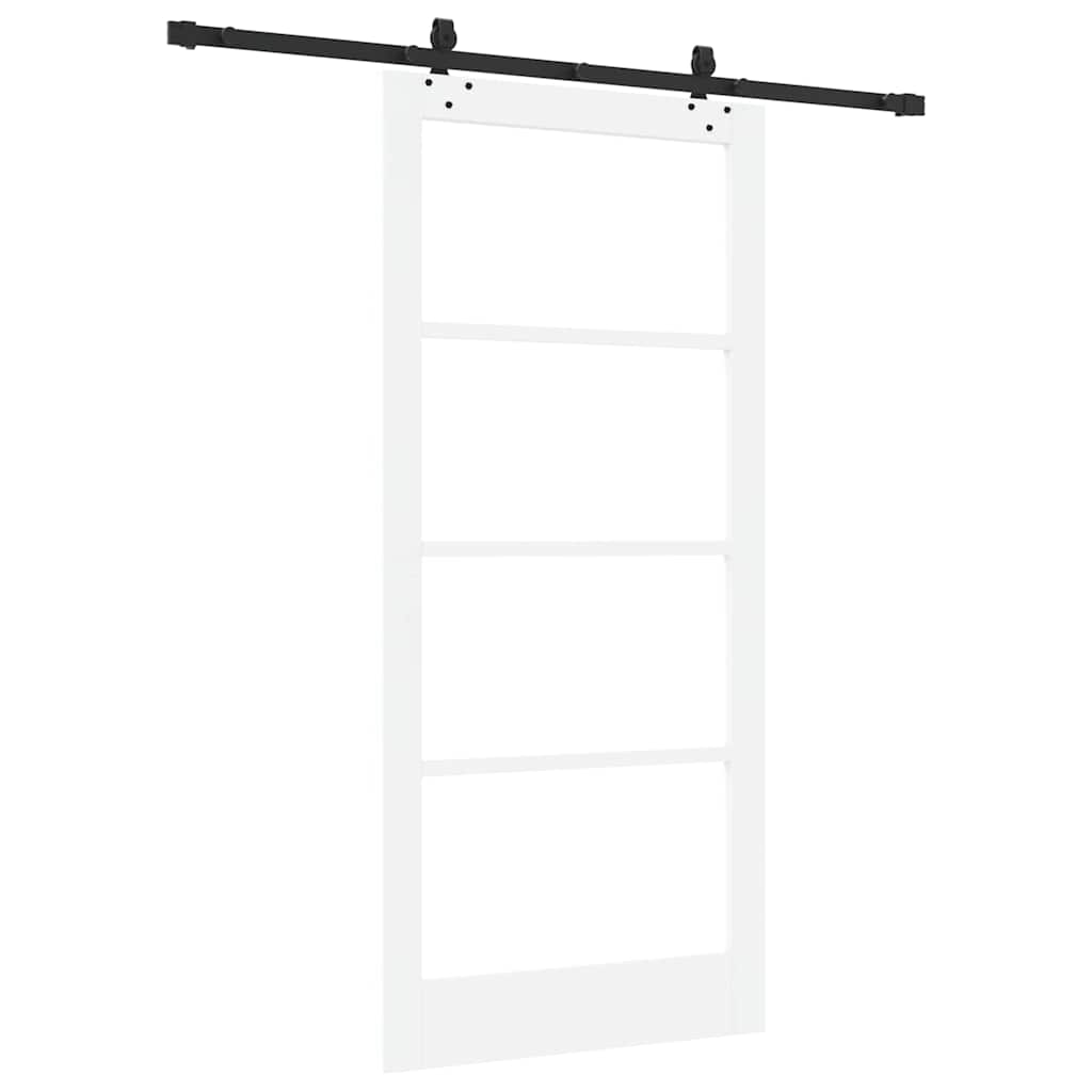 Schiebetür ORKDAL Weiß und Schwarz 93 x 202 cm
