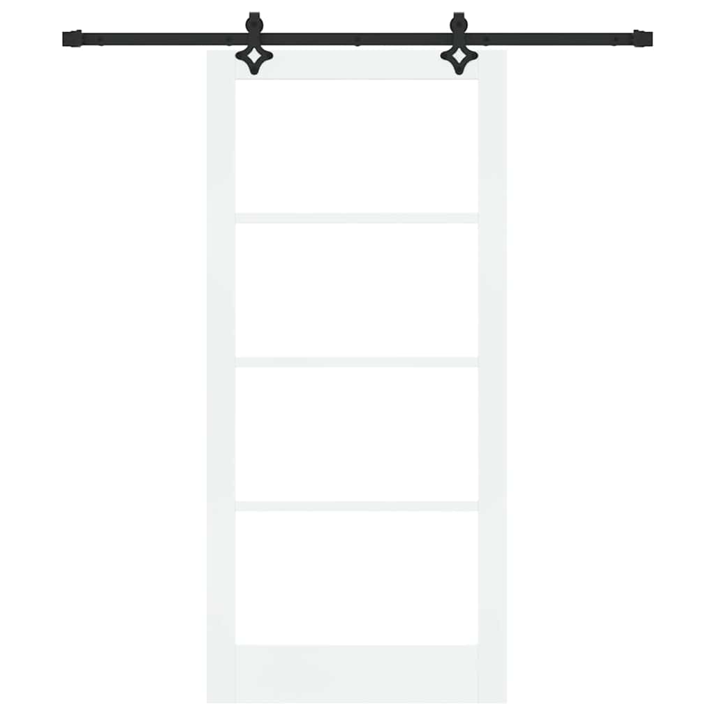 Schiebetür ORKDAL Weiß und Schwarz 93 x 202 cm
