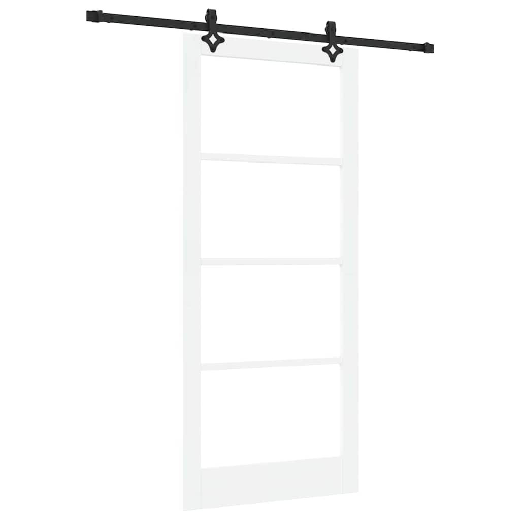 Schiebetür ORKDAL Weiß und Schwarz 93 x 211 cm