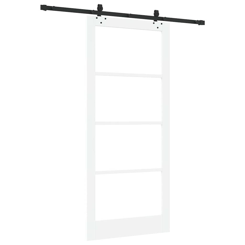 Schiebetür ORKDAL Weiß und Schwarz 93 x 211 cm