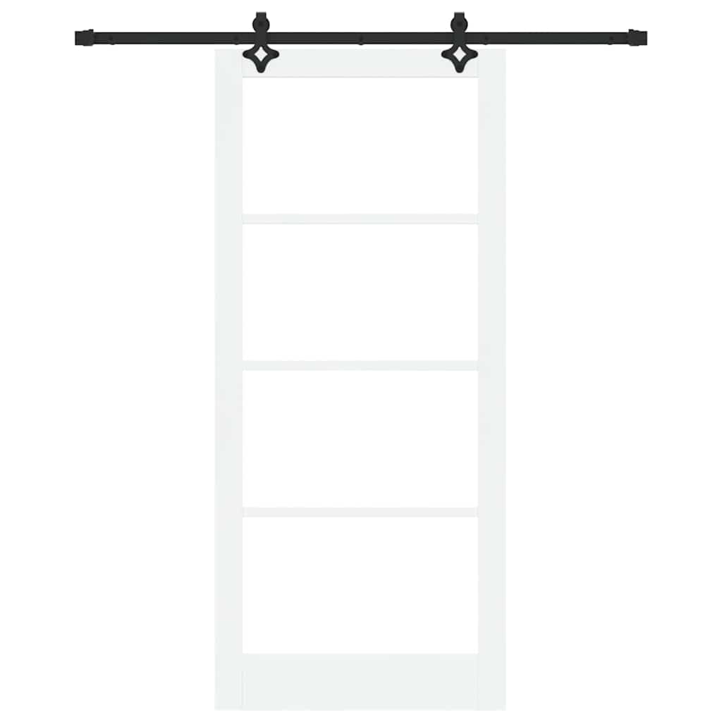 Schiebetür ORKDAL Weiß und Schwarz 93 x 211 cm