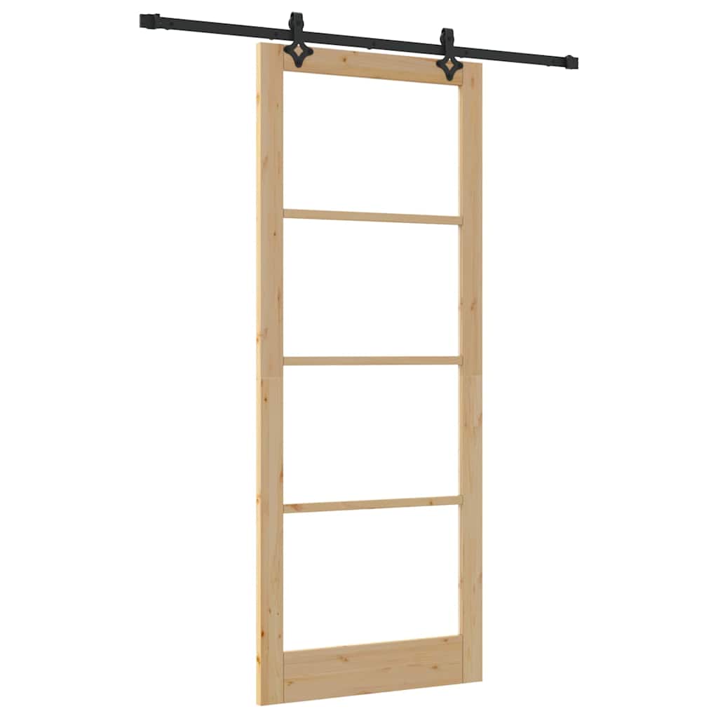 Schiebetür ORKDAL Natürlich und Schwarz 93 x 232 cm