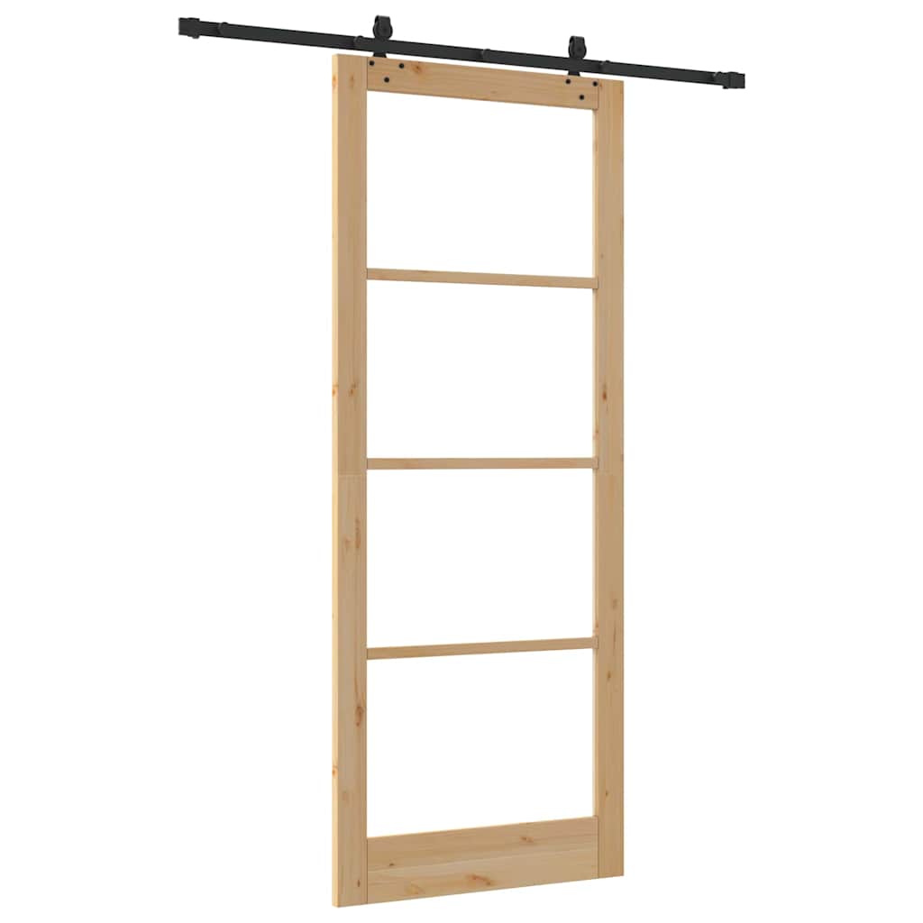 Schiebetür ORKDAL Natürlich und Schwarz 93 x 232 cm