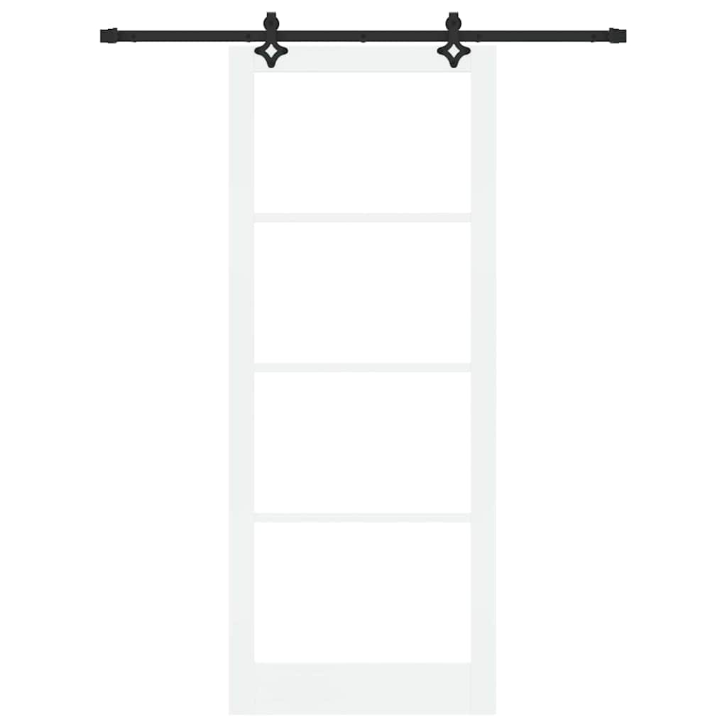 Schiebetür ORKDAL Weiß und Schwarz 93 x 232 cm