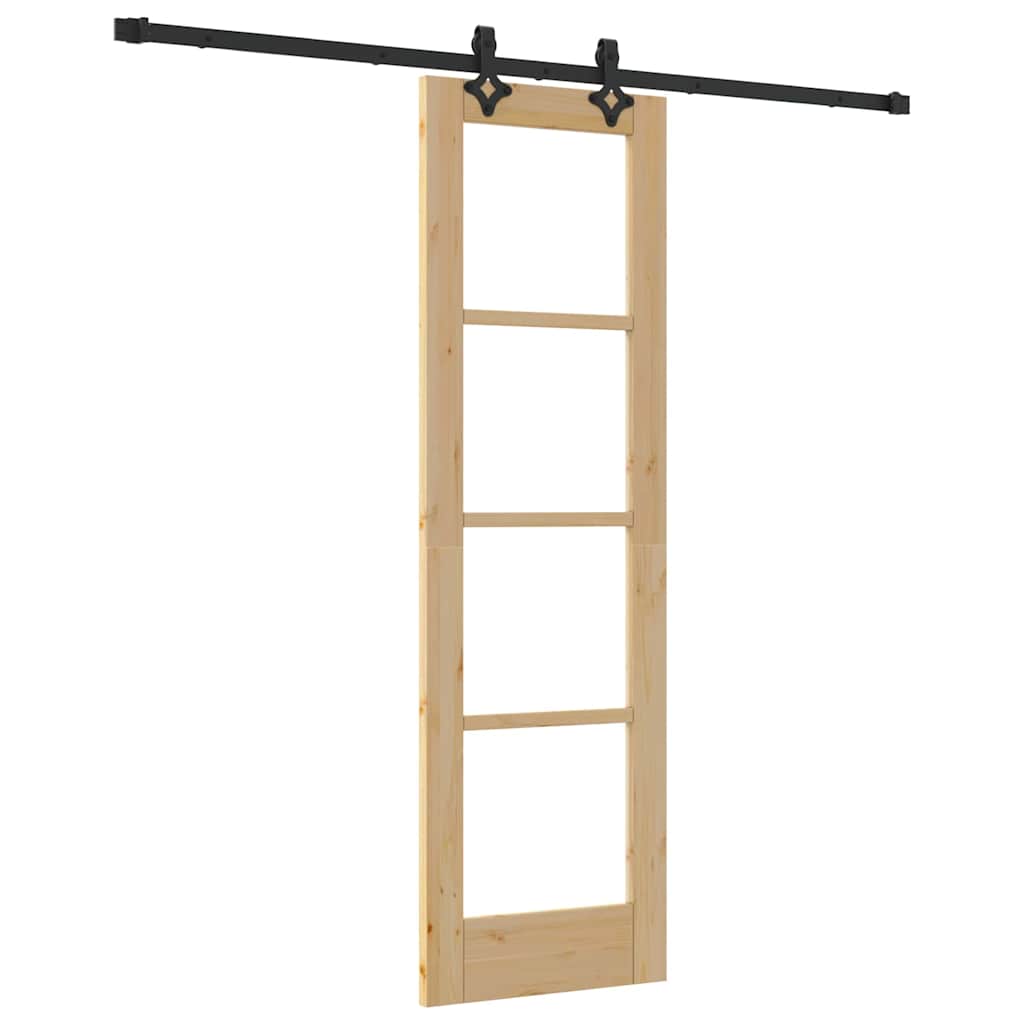 Schiebetür ORKDAL Natürlich und Schwarz 61 x 198,5 cm