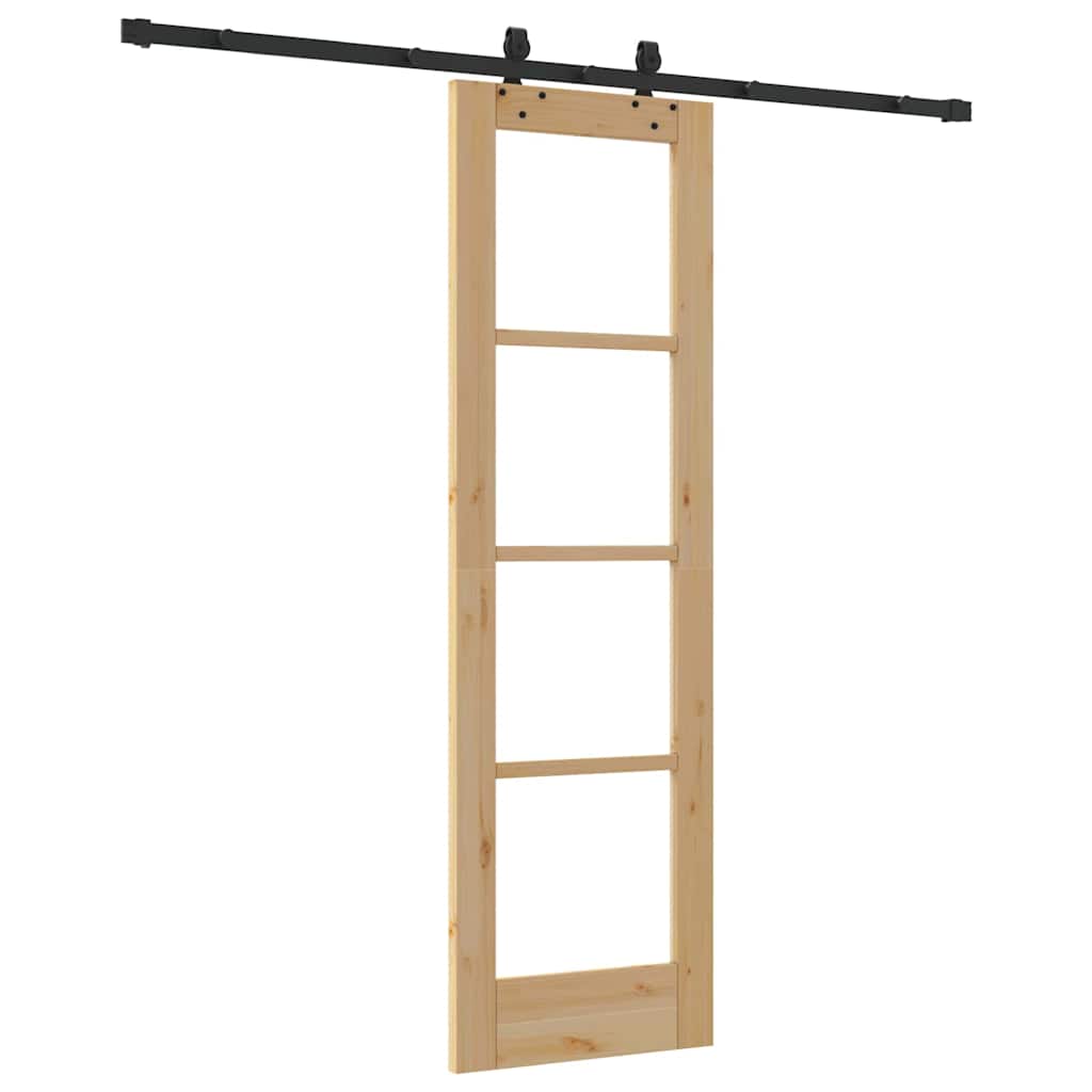 Schiebetür ORKDAL Natürlich und Schwarz 61 x 198,5 cm