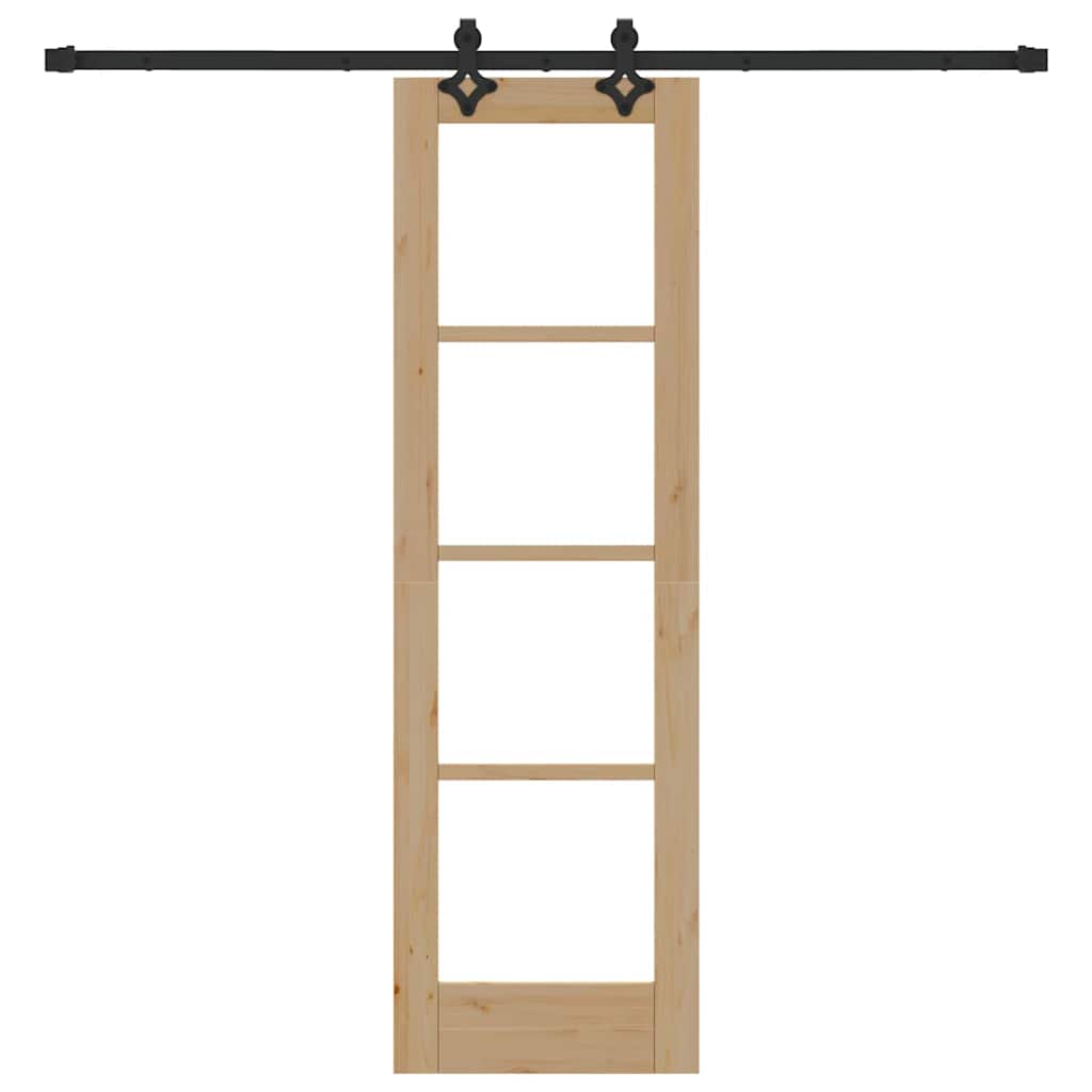 Schiebetür ORKDAL Natürlich und Schwarz 61 x 198,5 cm