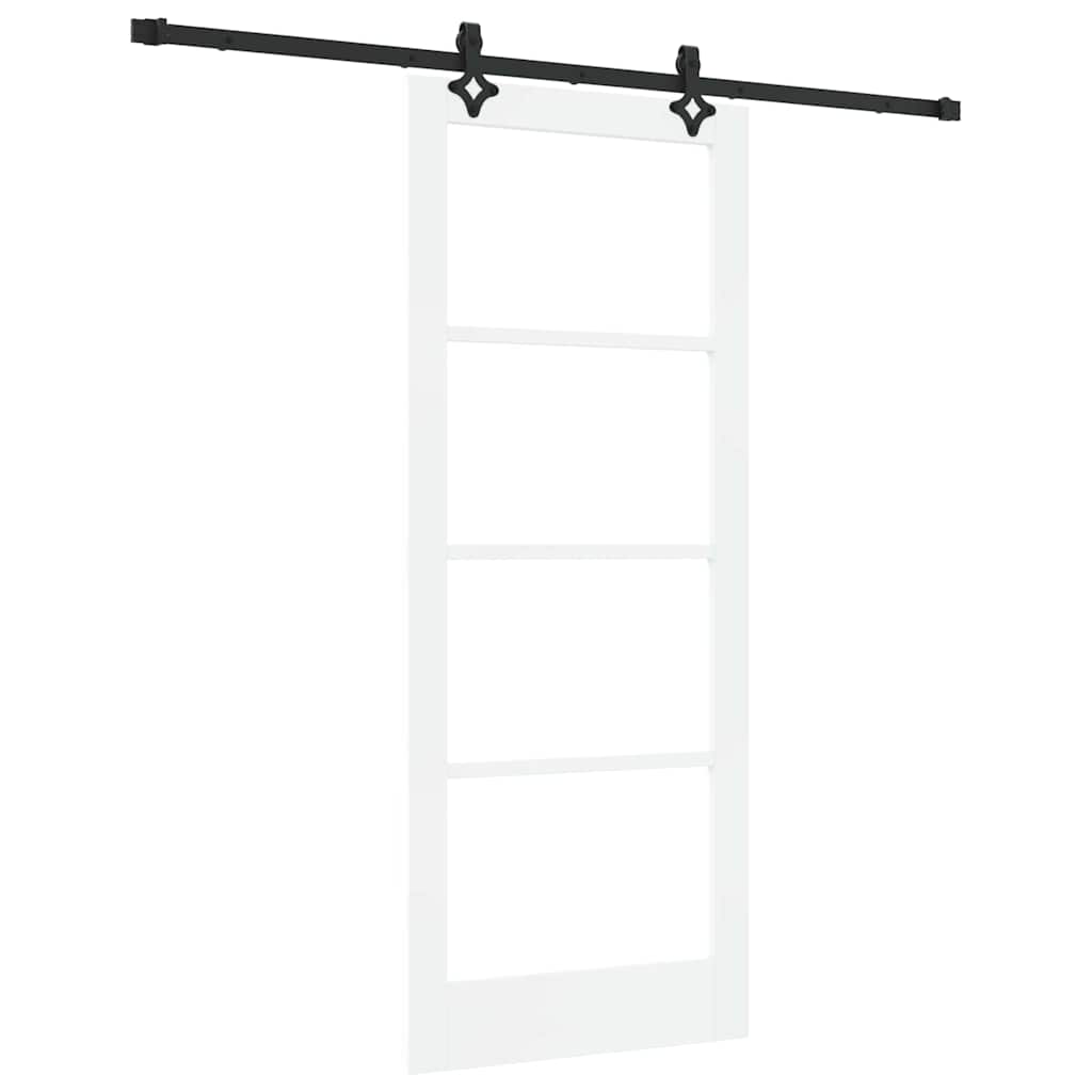 Schiebetür ORKDAL Weiß und Schwarz 83 x 202 cm