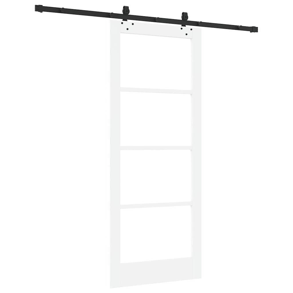 Schiebetür ORKDAL Weiß und Schwarz 83 x 202 cm