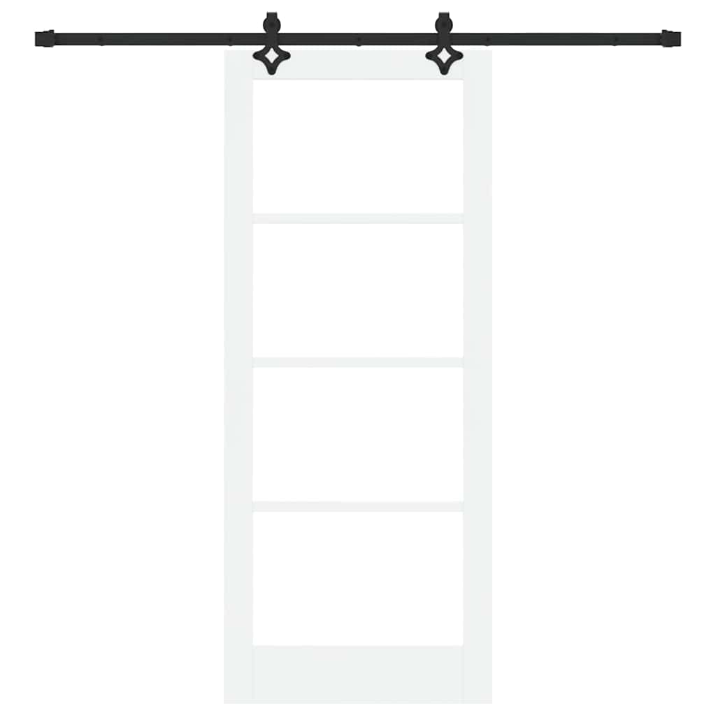 Schiebetür ORKDAL Weiß und Schwarz 83 x 202 cm
